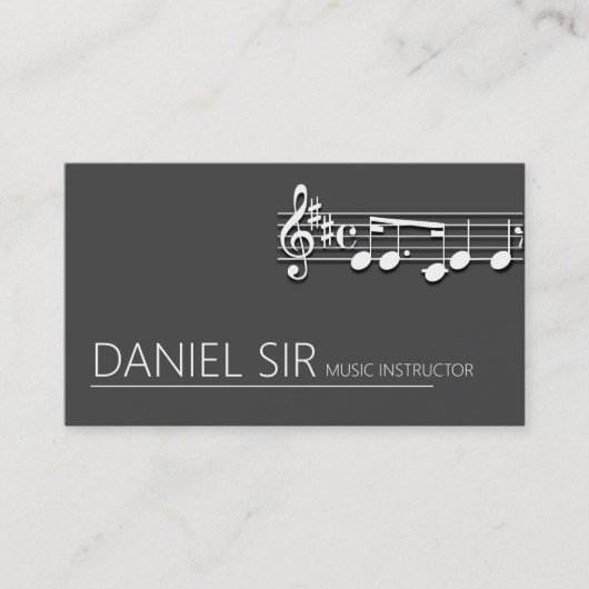 Carte de visite d'enseignant de musique profession (Devant)