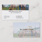Carte de visite d'enseignant scolaire (Devant / Derrière)
