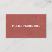 Carte de visite d'enseignante de Pilates Yoga (Devant)