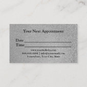 Carte De Visite Dent argentée moderne personnalisée de dentiste de (Dos)