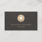Carte De Visite Dent | Gold & Silver Elegant Dental (Devant)