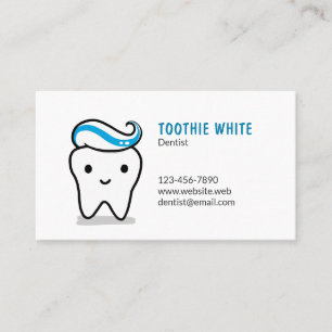 Carte De Visite Dent mignonne avec le dentiste d'amusement de la