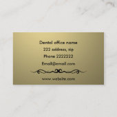 Carte De Visite Dent propre heureuse (Dos)