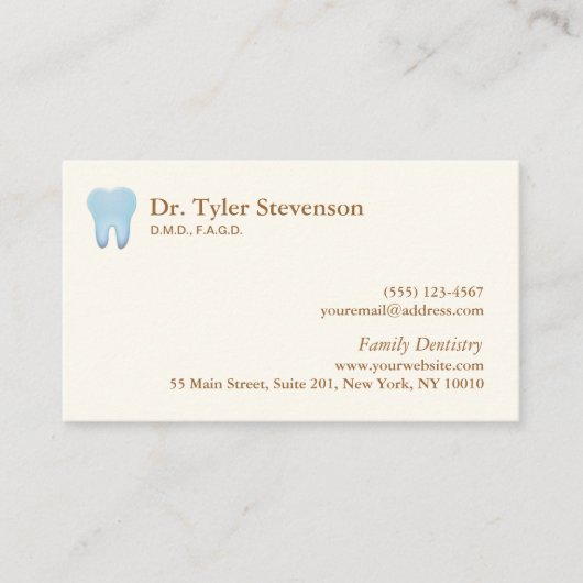 Carte de visite dentaire (Devant)