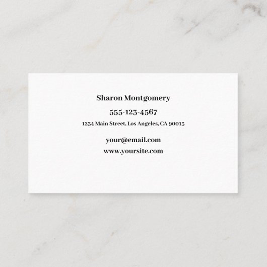 Carte de visite dentaire (Dos)