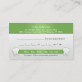 Carte de visite dentaire avec rendez-vous (Dos)
