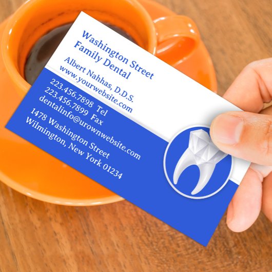 Carte de visite dentaire avec rendez-vous