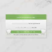 Carte de visite dentaire avec rendez-vous (Dos)