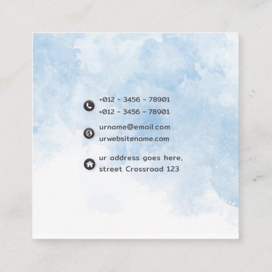 Carte de visite dentaire bleu (Dos)