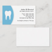 Carte de visite dentaire bleu et blanc (Devant / Derrière)