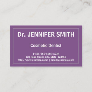 Carte de visite dentaire cosmétique simple