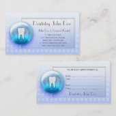 Carte de visite dentaire de bulle blanche de dents (Devant / Derrière)