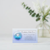 Carte de visite dentaire de bulle blanche de dents (Debout devant)