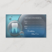 Carte de visite dentaire de bulle blanche élégante (Dos)