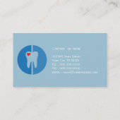 Carte de visite dentaire de dent de bureau de (Dos)