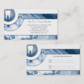 Carte de visite dentaire de dentiste blanc élégant (Devant / Derrière)