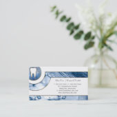 Carte de visite dentaire de dentiste blanc élégant (Debout devant)