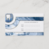 Carte de visite dentaire de dentiste blanc élégant (Dos)