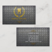 carte de visite dentaire de dentiste d'or (Devant / Derrière)