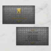 carte de visite dentaire de dentiste d'or (Devant / Derrière)