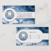 Carte de visite dentaire de l'eau bleue de (Devant / Derrière)