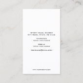 Carte de visite dentaire de parties scintillantes (Dos)