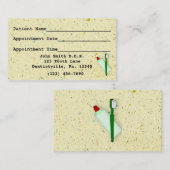 Carte de visite dentaire de rendez-vous (Devant / Derrière)