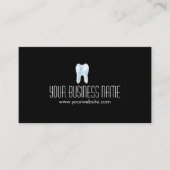 Carte De Visite Dentaire dentaire 3D Dentiste dentaire Noir clair (Devant)