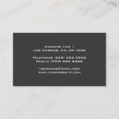 Carte de visite dentaire élégant (Dos)