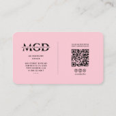 Carte De Visite Dentaire esthétique Pastel rose Cosmétique Dentist (Dos)