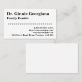 Carte de visite dentaire familial sous-déclaré (Devant / Derrière)
