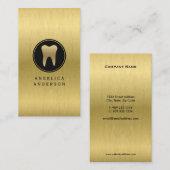 Carte de visite dentaire Faux Gold (Devant / Derrière)