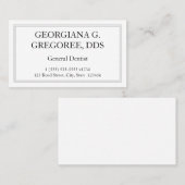 Carte de visite dentaire général de base (Devant / Derrière)