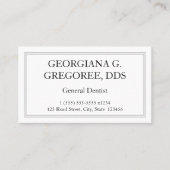 Carte de visite dentaire général de base (Devant)