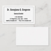 Carte de visite dentaire général de base (Devant / Derrière)