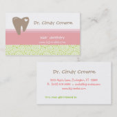 Carte de visite dentaire Mignonne Cercles de dents (Devant / Derrière)