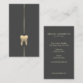 Carte De Visite Dentaire minimal d'or (Devant / Derrière)