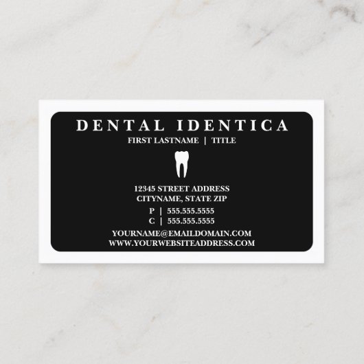 Carte De Visite dentaire mod (Dos)