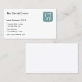 Carte De Visite Dentaire moderne des dents (Devant / Derrière)