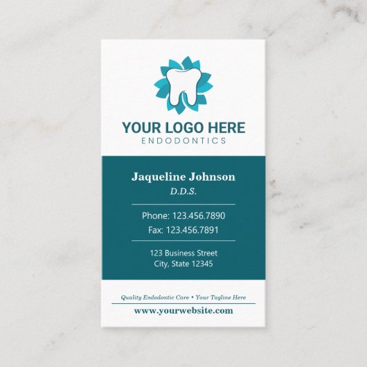 Carte de visite dentaire modifiable (Devant)