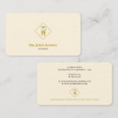 Carte De Visite Dentaire professionnel | Or unique (Devant / Derrière)