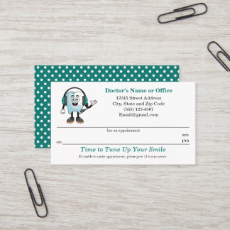 Carte De Visite Dental Appointment Reminder Business Card