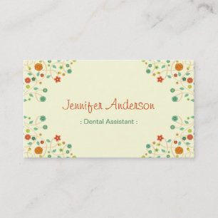 Carte De Visite Dental Assistant - Chic Nature Design