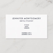 Carte De Visite Dental Care Happy Tooth (Dos)