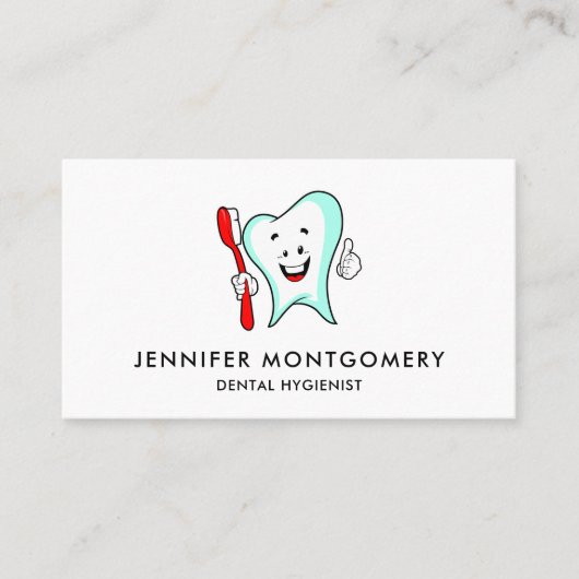 Carte De Visite Dental Care Happy Tooth (Devant)