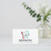 Carte De Visite Dental Care Happy Tooth (Debout devant)