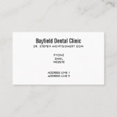 Carte De Visite Dental Care Happy Tooth (Dos)