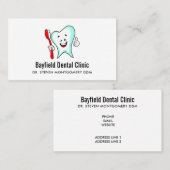 Carte De Visite Dental Care Happy Tooth (Devant / Derrière)