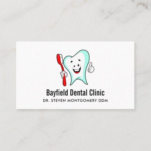 Carte De Visite Dental Care Happy Tooth (Devant)