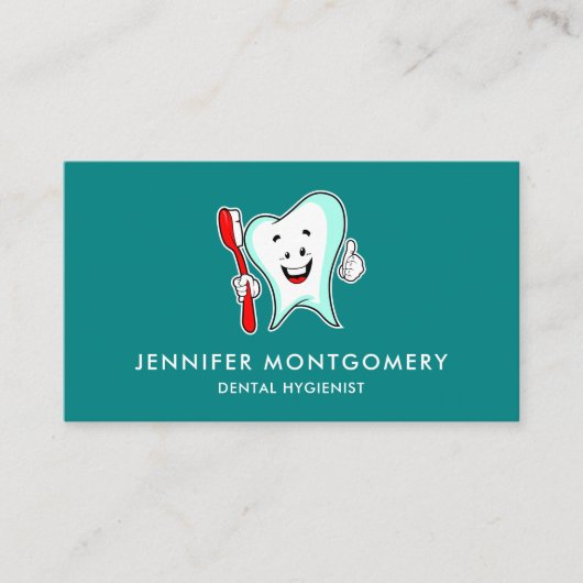 Carte De Visite Dental Care Happy Tooth (Devant)
